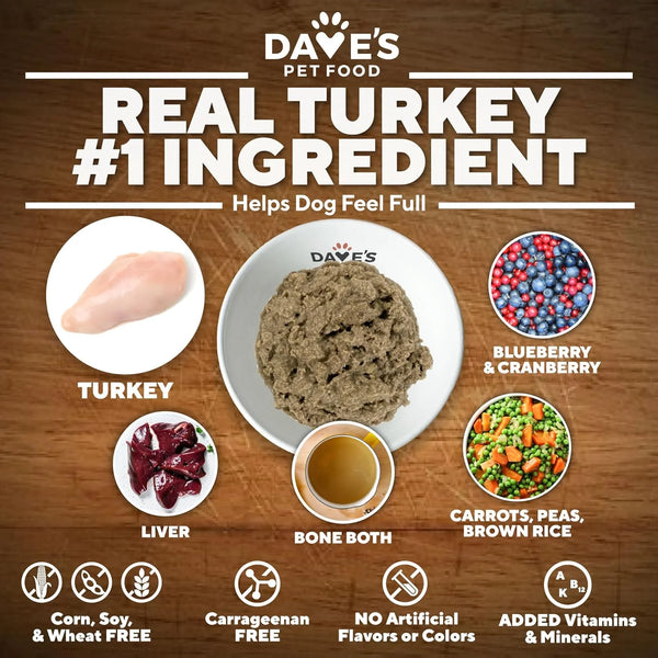 Daves Pet Food Turkey & Vegetable Weight Management & Immunity Support Canned Dog Food