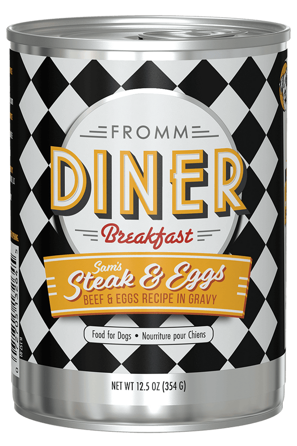 Fromm Diner Breakfast Sam's Steak & Eggs Beef & Eggs Recipe in Gravy Dog Food