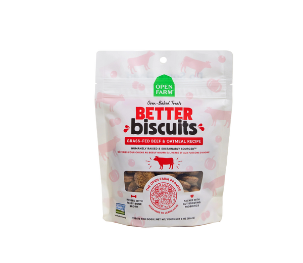 Open Farm Grass-Fed Beef & Oatmeal Better Biscuits For Dogs