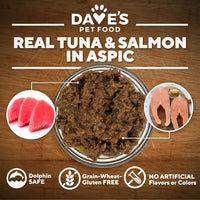 Daves Pet Food Grain Free Tuna And Salmon Canned Dinner in Aspic for Cats