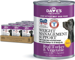 Daves Pet Food Turkey & Vegetable Weight Management & Immunity Support Canned Dog Food
