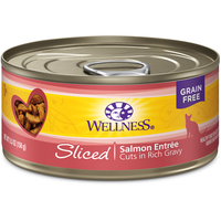 Wellness Grain-Free Sliced Salmon Entree Canned Cat Food