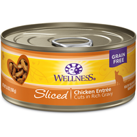 Wellness Grain-Free Sliced Chicken Entree Canned Cat Food