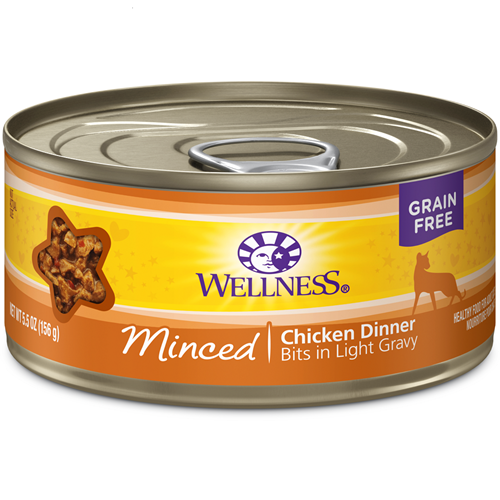 Wellness Grain-Free Minced Chicken Dinner Canned Cat Food