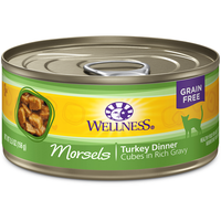 Wellness Grain-Free Morsels Turkey Dinner Canned Cat Food