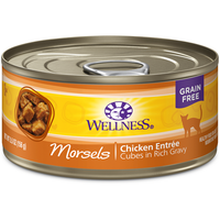 Wellness Grain-Free Morsels Chicken Entree Canned Cat Food
