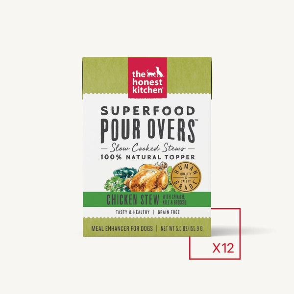 The Honest Kitchen Superfood Pour Overs Chicken Stew with Spinach, Kale, & Broccoli Dog Food