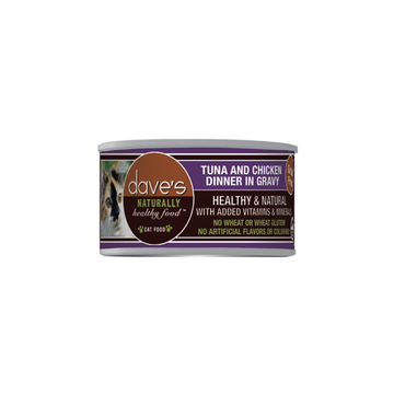 Dave's Pet Food Naturally Healthy Grain Free Tuna and Chicken Dinner Canned Cat Food