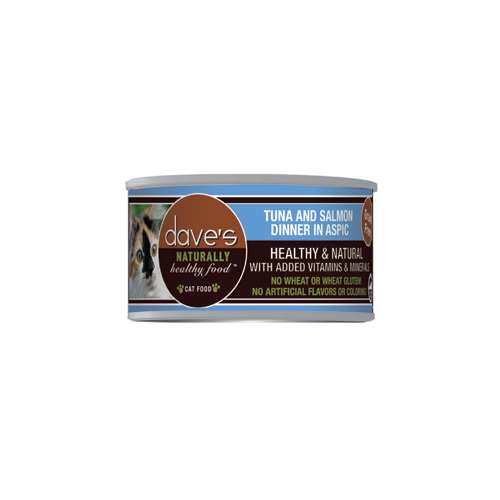 Dave's Pet Food Naturally Healthy Grain Free Tuna and Salmon in Aspic Canned Cat Food