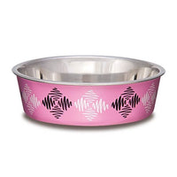Loving Pets Bella Bowl Designer Argyle Pink Bowl