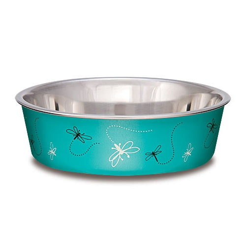 Loving Pets Bella Bowl Designer Dragonfly Turquiose Bowl