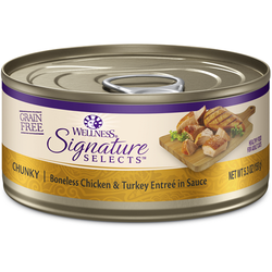 Wellness Signature Select Chunky Turkey & White Meat Chicken Entree in Sauce Canned Cat Food