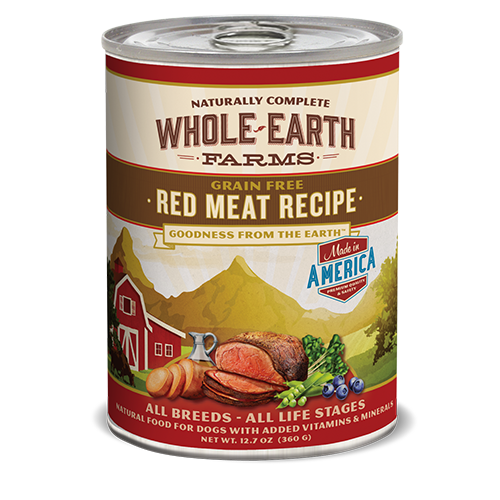 Whole Earth Farms Grain Free Red Meat Formula Canned Dog Food