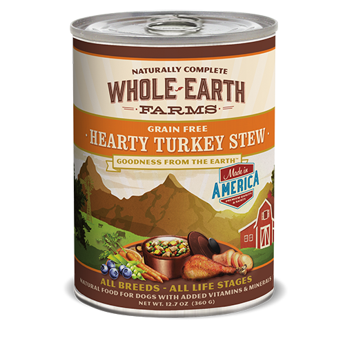 Whole Earth Farms Grain Free Hearty Turkey Stew Formula Canned Dog Food