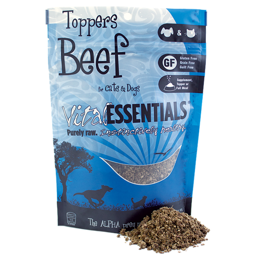 Vital Essentials Freeze Dried Beef Toppers for Cats and Dogs