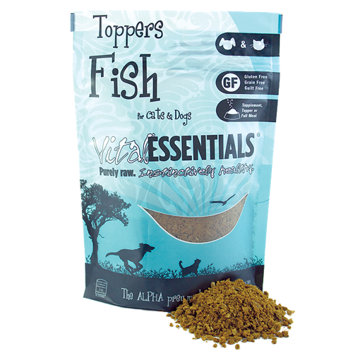 Vital Essentials Freeze Dried Fish Toppers for Cats and Dogs
