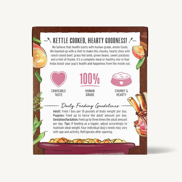 The Honest Kitchen One Pot Stew Braised Beef & Lamb Stew with Green Beans & Sweet Potatoes for Dogs
