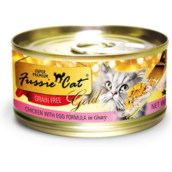 Fussie Cat Gold Super Premium Grain Free Chicken with Egg in Gravy Canned Cat Food