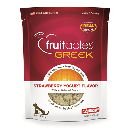 Fruitables Greek Yogurt Crunchers Strawberry Dog Treats