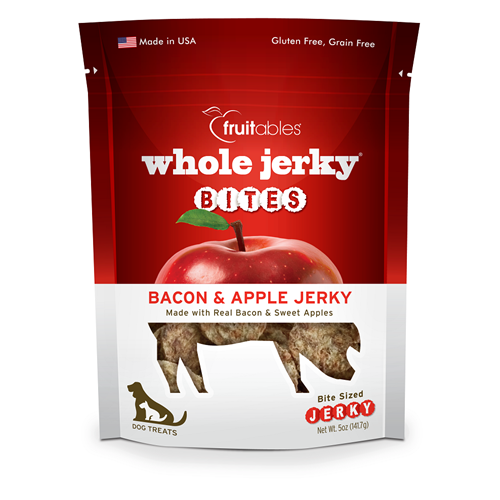 Fruitables Whole Jerky Bacon and Apple Bites Dog Treats