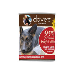 Dave's Pet Food 95% Premium Beef and Chicken Canned Dog Food