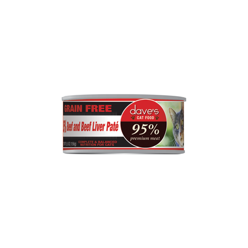 Dave's Pet Food 95% Premium Beef and Liver Canned Cat Food