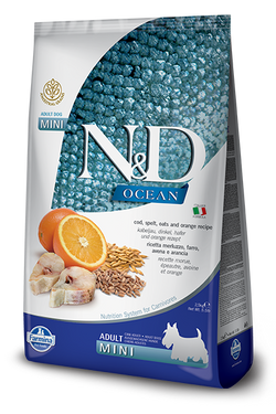 Farmina Natural & Delicious Ocean Cod, Spelt, Oats & Orange Adult Mini Dog Food