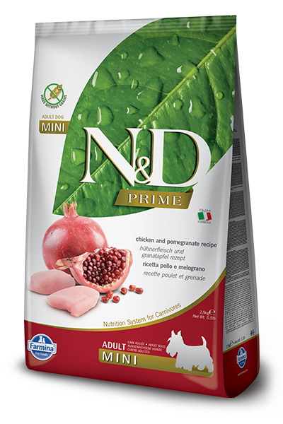 Farmina Natural & Delicious Prime Chicken & Pomegranate Adult Mini Dry Dog Food