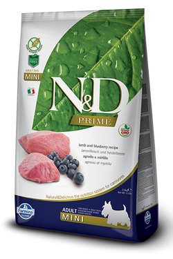 Farmina Natural & Delicious Prime Lamb & Blueberry Adult Mini Dry Dog Food