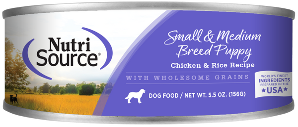 Nutrisource Small and Medium Breed Puppy Chicken and Rice Canned Dog Food