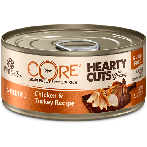 Wellness CORE Canned Hearty Cuts in Gravy Shredded Chicken & Turkey