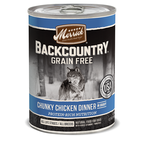 Merrick Grain Free Backcountry Chunky Chicken Recipe Canned Dog Food