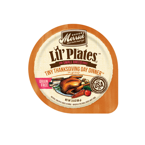 Merrick Lil' Plates Grain-Free Small Breed Wet Dog Food Tiny Thanksgiving Day Dinner