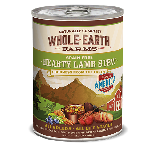 Whole Earth Farms Grain Free Hearty Lamb Stew Dog Cans