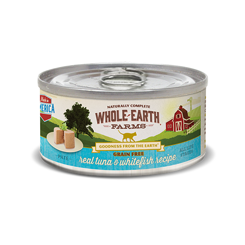 Whole Earth Farms Grain Free Real Tuna and Whitefish Recipe (Pate) Canned Cat Food