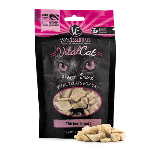 Vital Essentials Freeze Dried Chicken Breast Treats for Cats