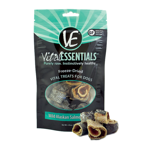Vital Essentials Freeze Dried Salmon Rings Treats for Dogs