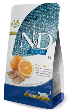 Farmina Natural & Delicious Ocean Herring and Orange Neutered Adult Cat Food