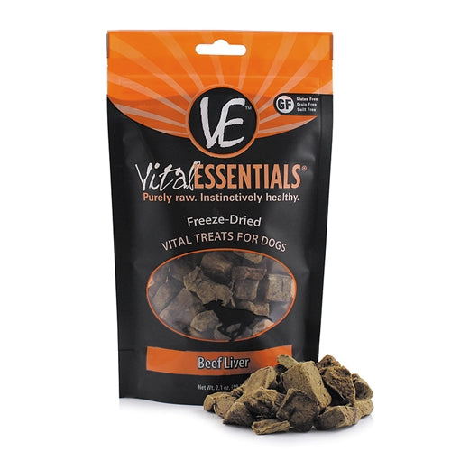 Vital Essentials Freeze Dried Beef Liver Treats for Dogs