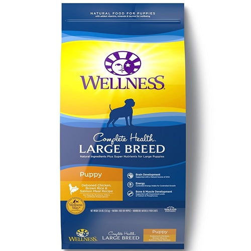 Wellness Complete Health Large Breed Puppy Deboned Chicken, Brown Rice & Salmon Meal Dry Dog Food
