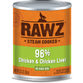 RAWZ 96% Chicken and Chicken Liver Canned Food for Dogs