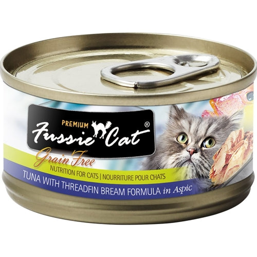 Fussie Cat Premium Grain Free Tuna and Threadfin Bream in Aspic Canned Cat Food