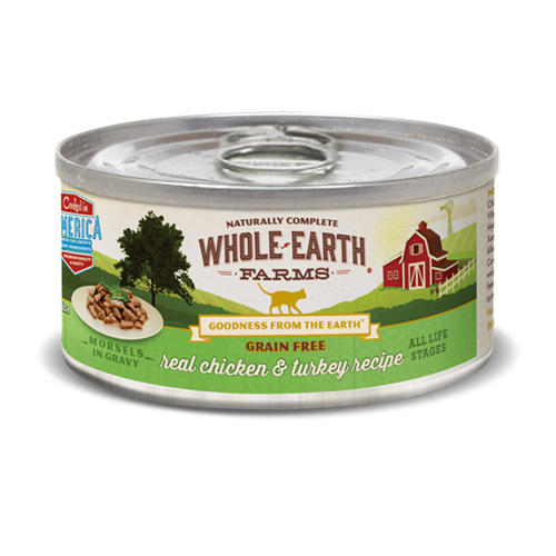 Whole Earth Farms Grain Free Chicken & Turkey Recipe (Morsels in Gravy) Canned Cat Food