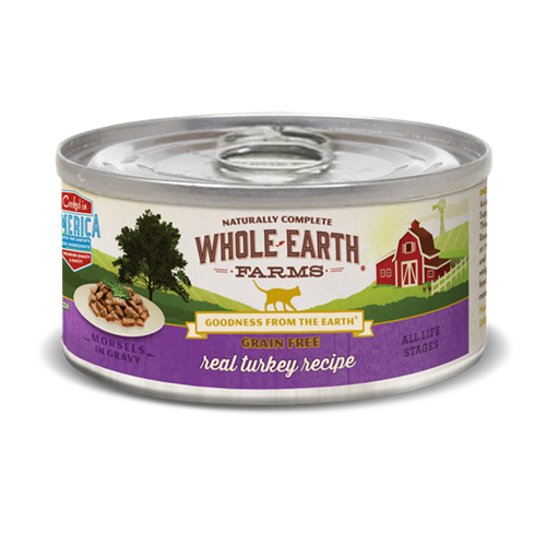 Whole Earth Farms Grain Free Real Turkey Recipe (Morsels in Gravy) Canned Cat Food