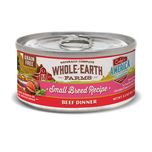 Whole Earth Farms Grain Free Small Breed Beef Formula Canned Dog Food