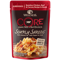 Wellness CORE Simply Shreds Chicken, Beef & Carrots Dog Food