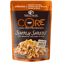 Wellness CORE Simply Shreds Chicken, Chicken Liver & Broccoli Dog Food