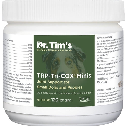 Dr. Tim's TRP-Tri-COX Minis Small Breed & Puppy Joint Support Dog Supplement