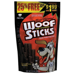 PRO PAC® Beef Flavored Woof ‘Em Down Sticks