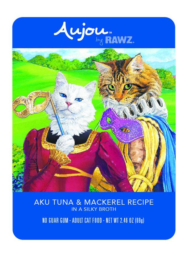 RAWZ Aujou Aku Tuna & Mackerel Cat Food 8 / 2.46 oz Pouches